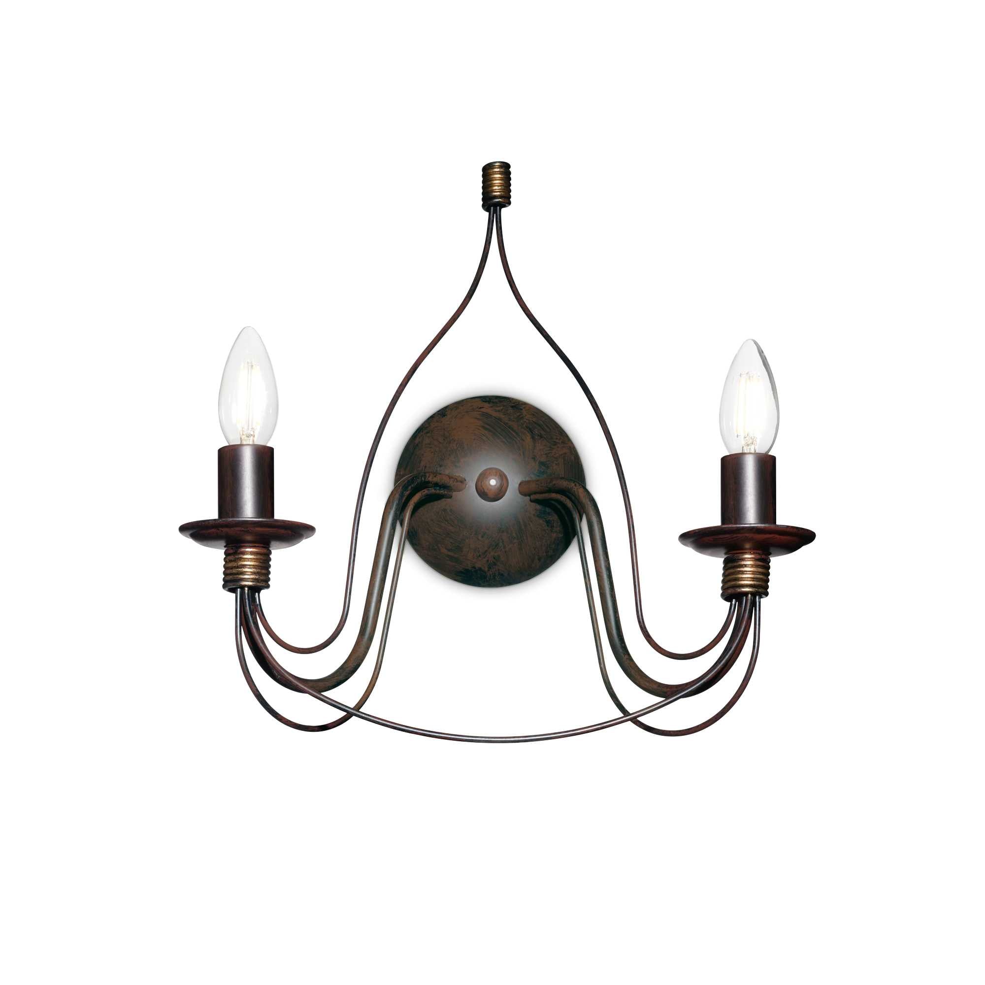 Corte Wall Lamp - White/Rust Finish - Cusack Lighting