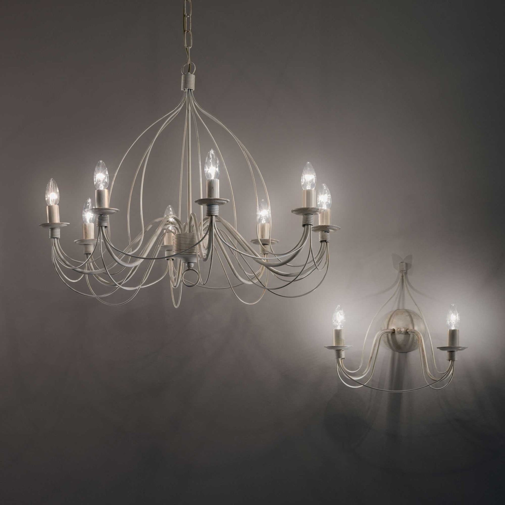 Corte Wall Lamp - White/Rust Finish - Cusack Lighting