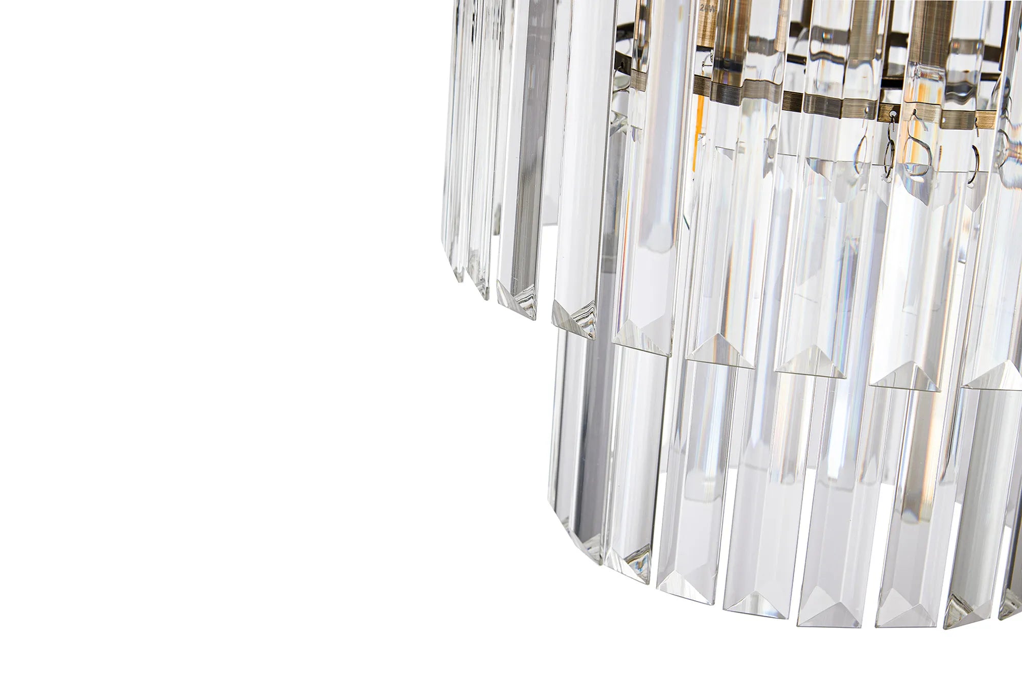 Cosette 30cm Semi Flush Ceiling- Polished Nickel/ Antique Brass