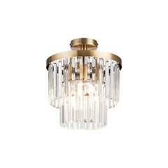 Cosette 30cm Semi Flush Ceiling- Polished Nickel/ Antique Brass