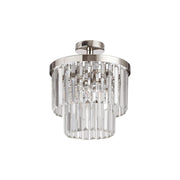 Cosette 30cm Semi Flush Ceiling- Polished Nickel/ Antique Brass