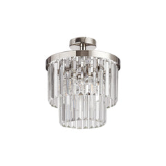 Cosette 30cm Semi Flush Ceiling- Polished Nickel/ Antique Brass