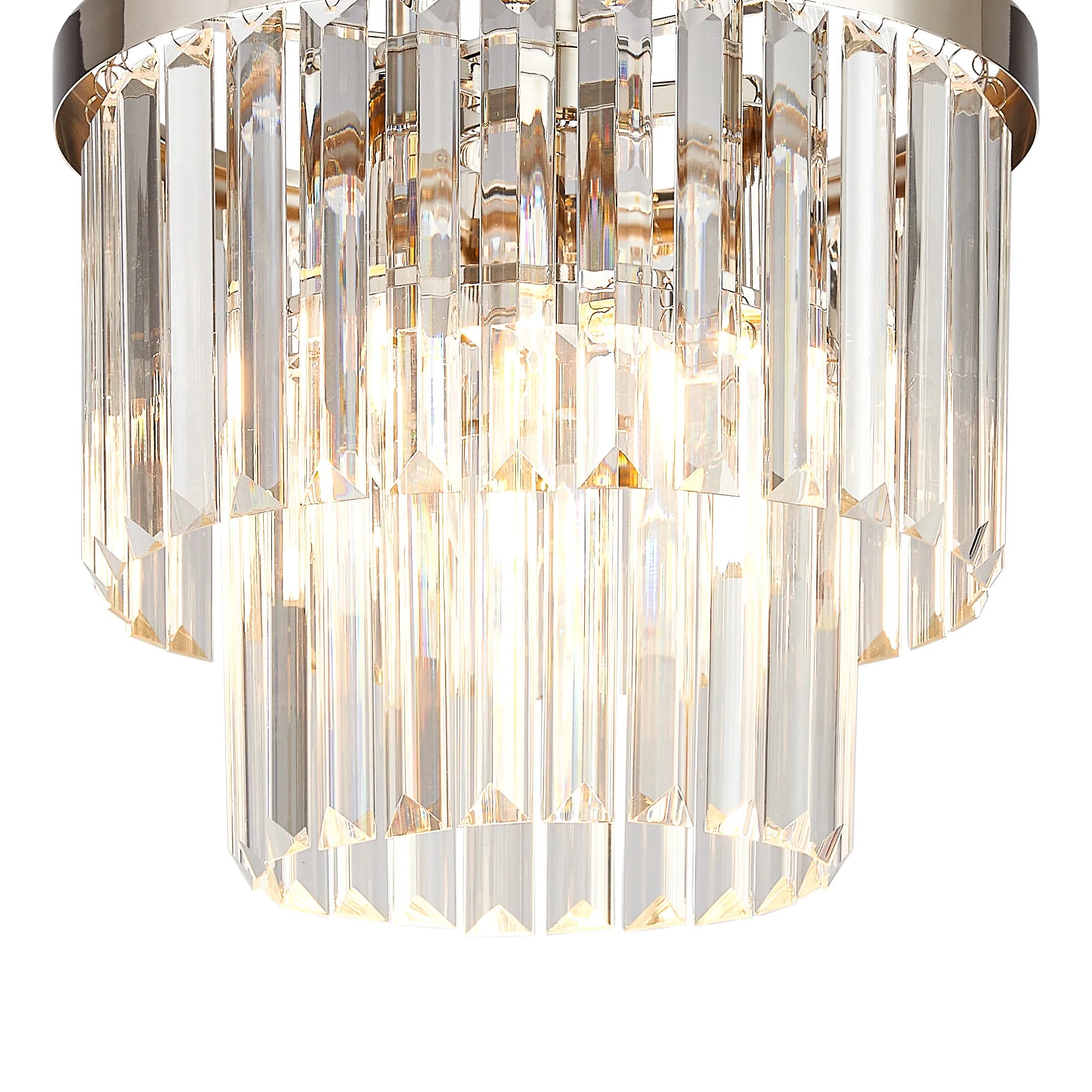 Cosette 30cm Semi Flush Ceiling- Polished Nickel/ Antique Brass