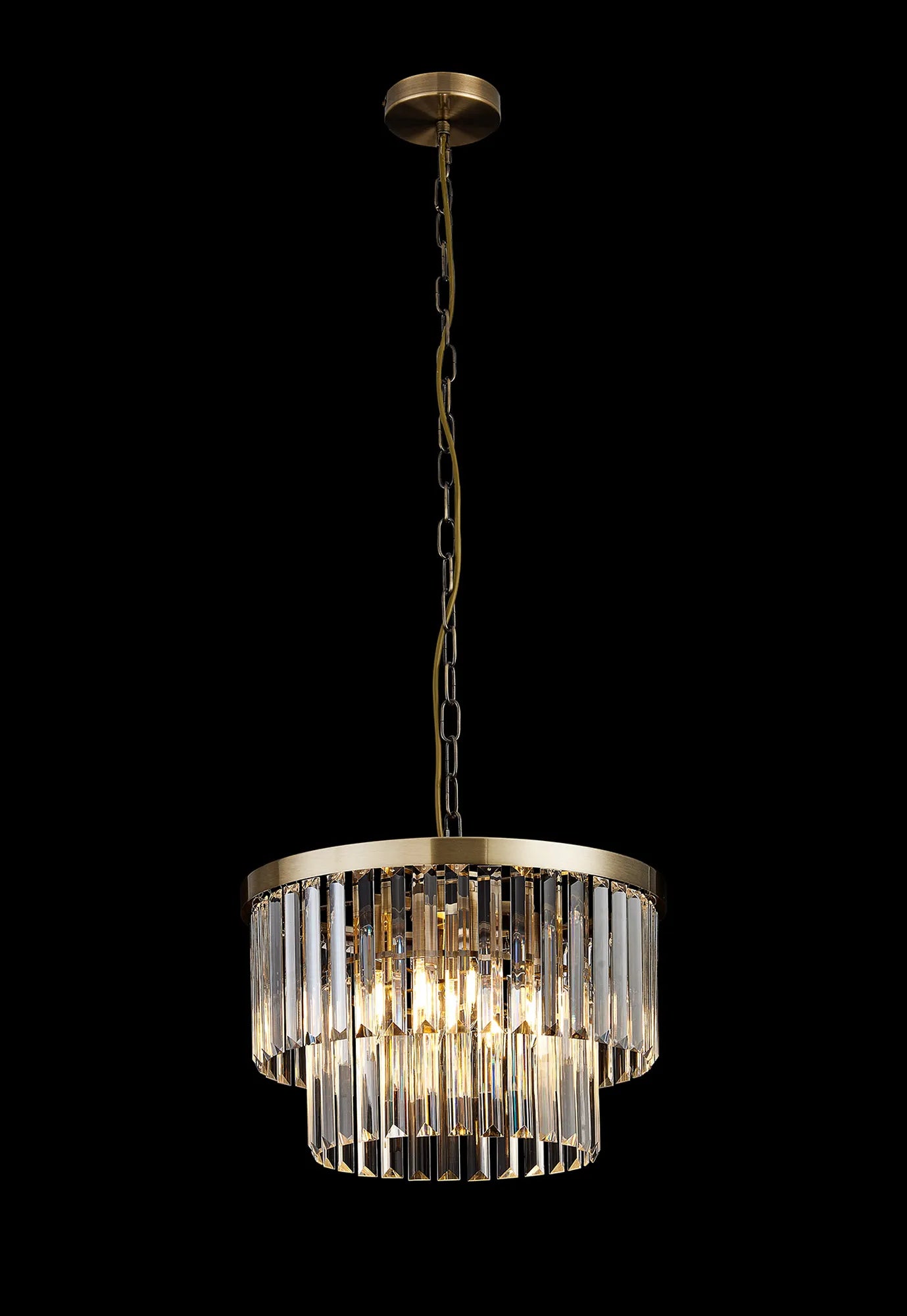 Cosette 4/5Lt Pendant/Semi Flush Ceiling Light E14- Antique Brass/Polished Nickel