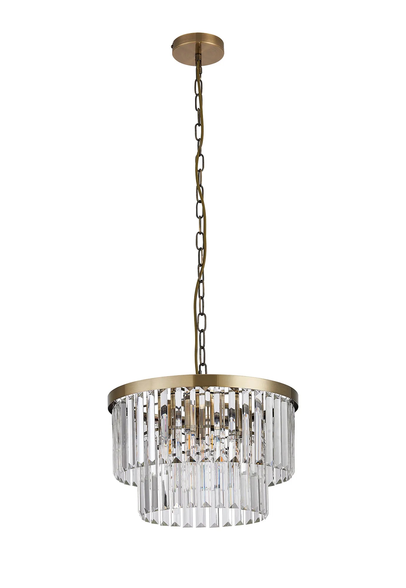 Cosette 4/5Lt Pendant/Semi Flush Ceiling Light E14- Antique Brass/Polished Nickel