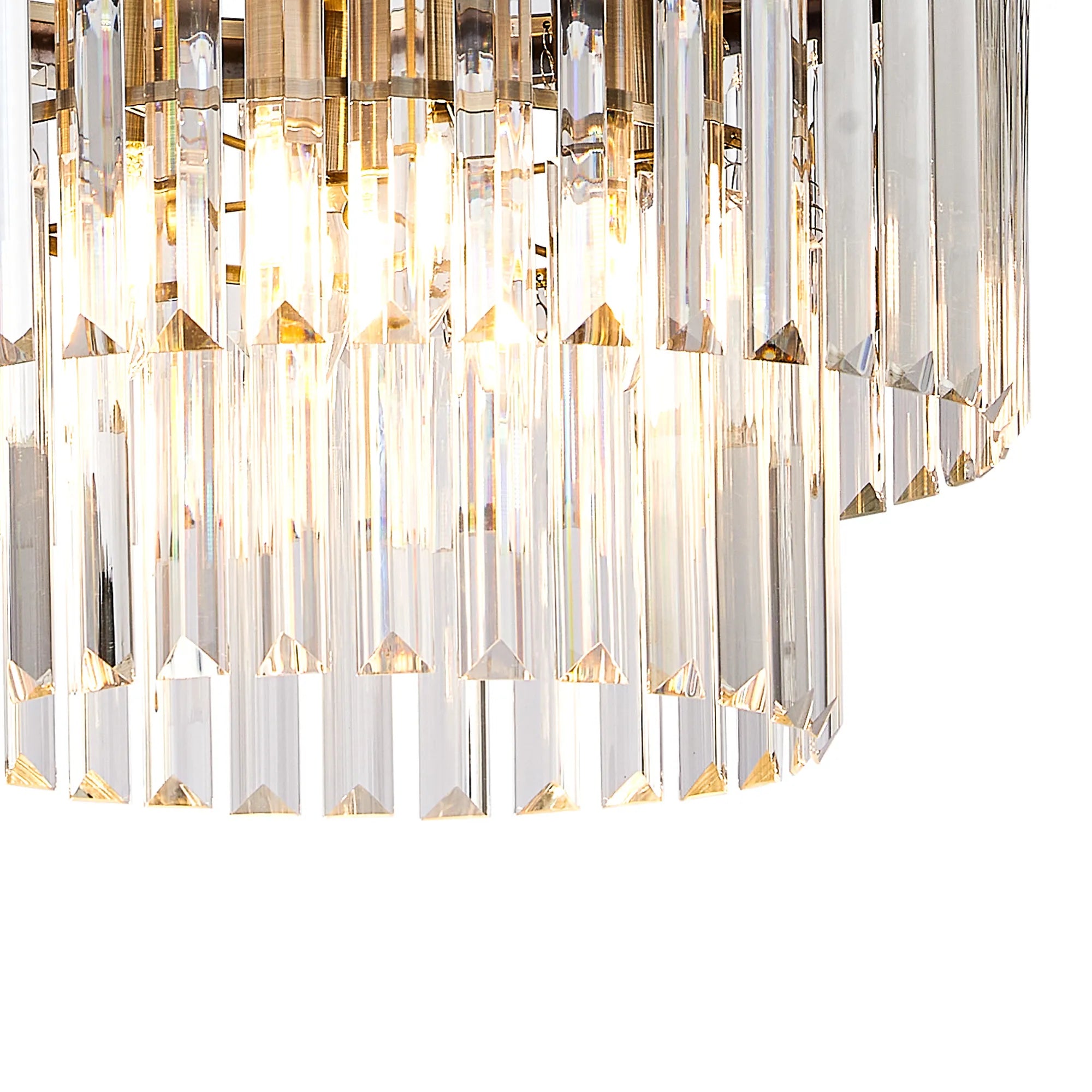 Cosette 4/5Lt Pendant/Semi Flush Ceiling Light E14- Antique Brass/Polished Nickel