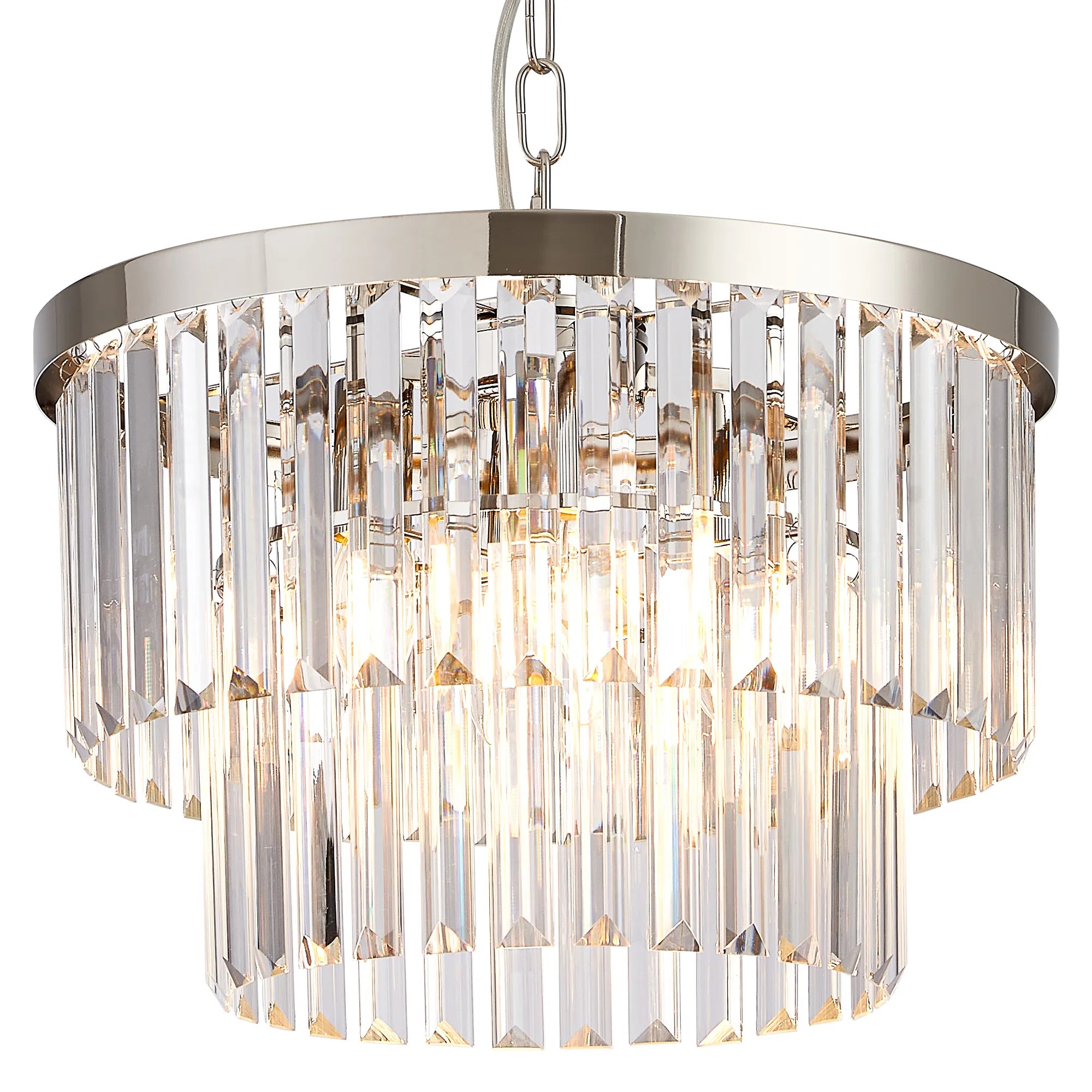 Cosette 4/5Lt Pendant/Semi Flush Ceiling Light E14- Antique Brass/Polished Nickel