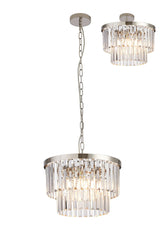 Cosette 4/5Lt Pendant/Semi Flush Ceiling Light E14- Antique Brass/Polished Nickel
