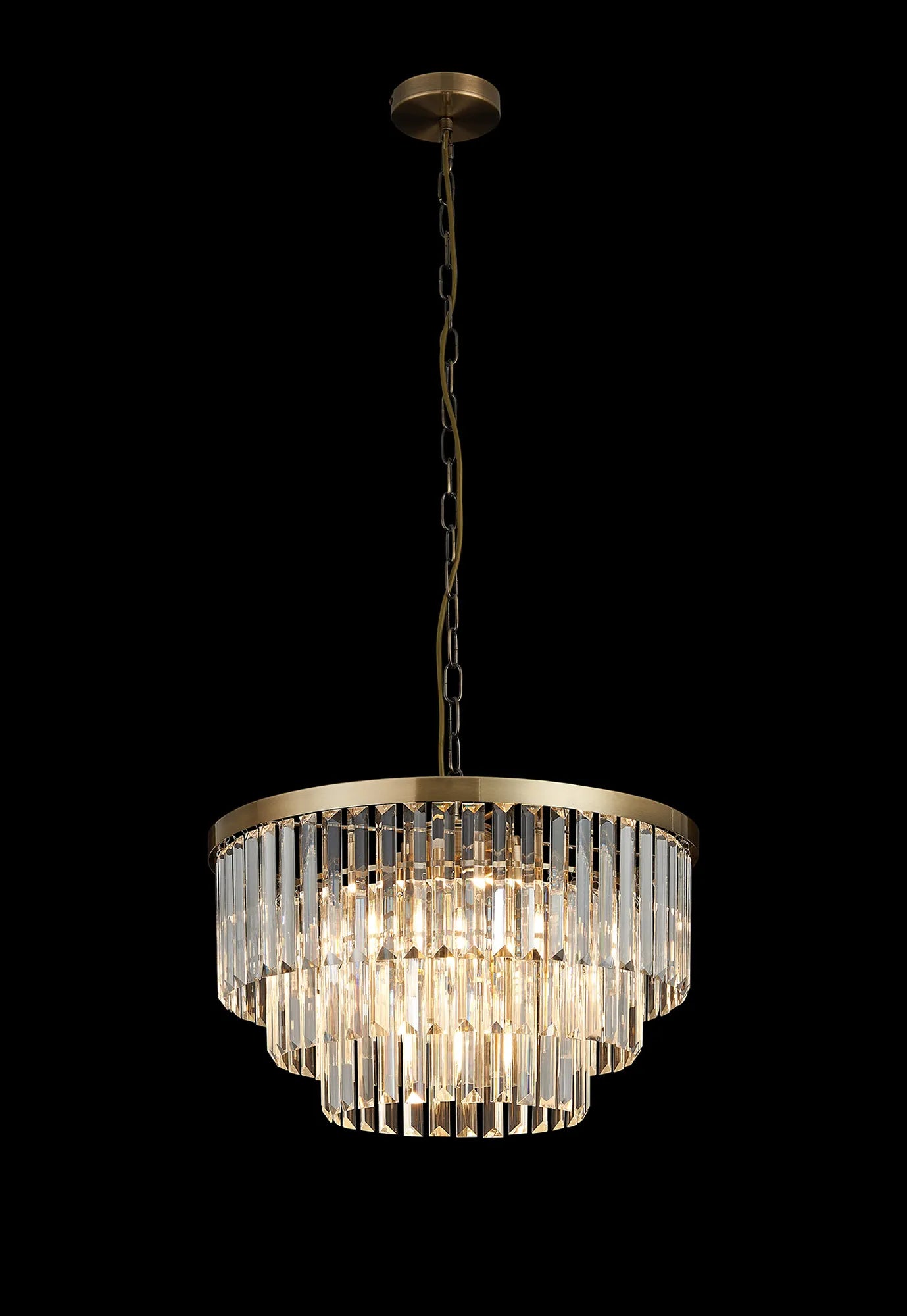 Cosette 4/5Lt Pendant/Semi Flush Ceiling Light E14- Antique Brass/Polished Nickel