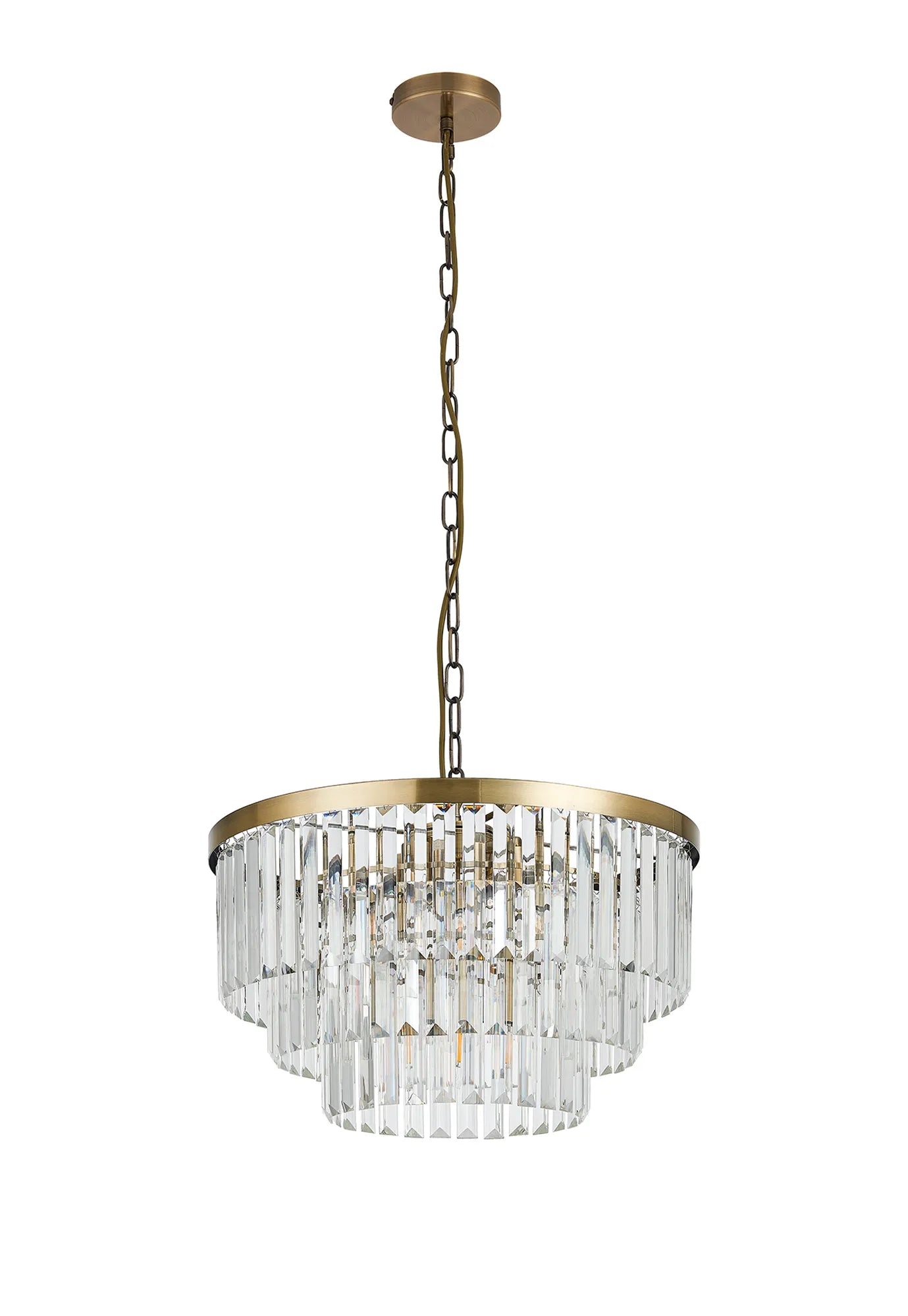 Cosette 4/5Lt Pendant/Semi Flush Ceiling Light E14- Antique Brass/Polished Nickel
