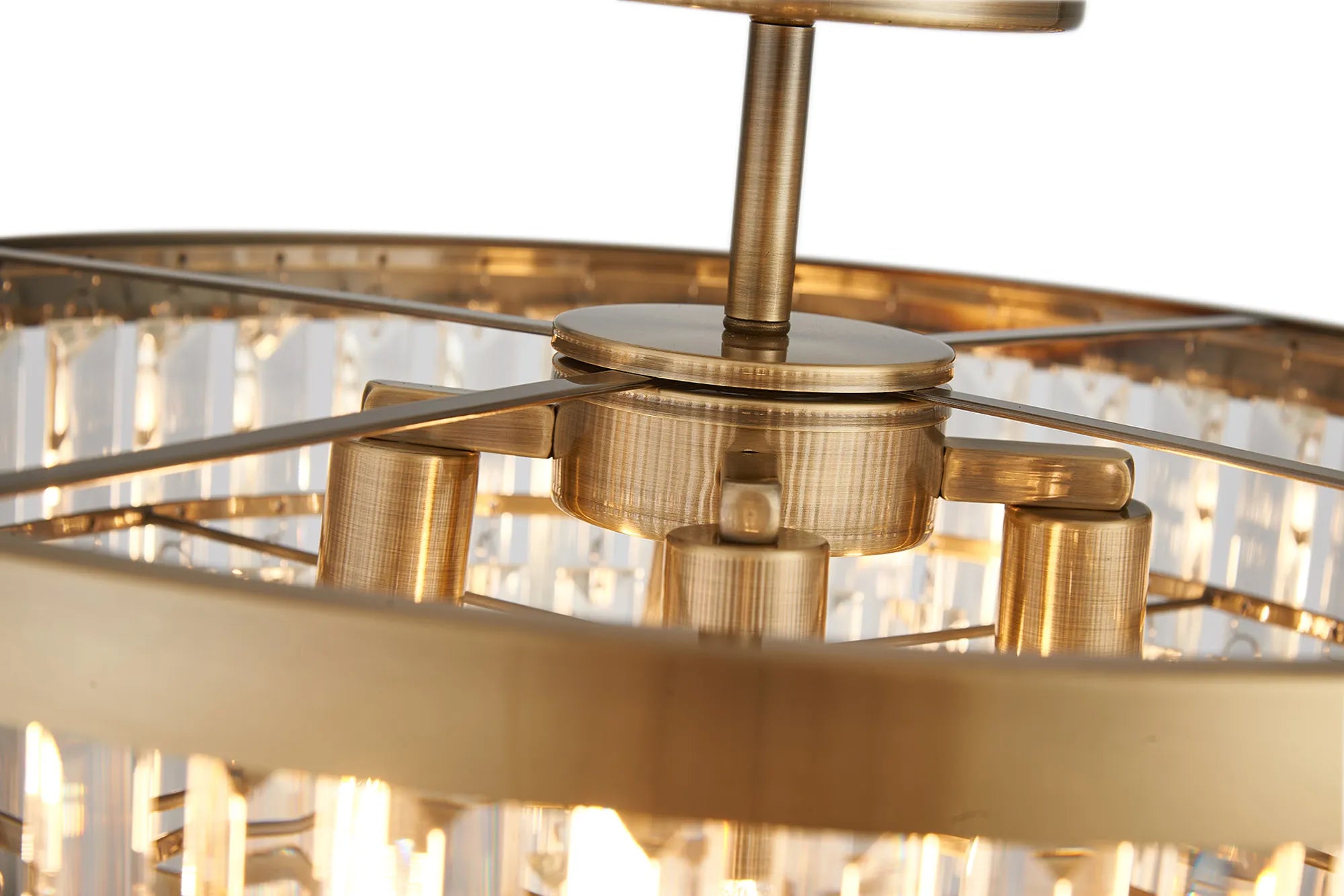 Cosette 4/5Lt Pendant/Semi Flush Ceiling Light E14- Antique Brass/Polished Nickel