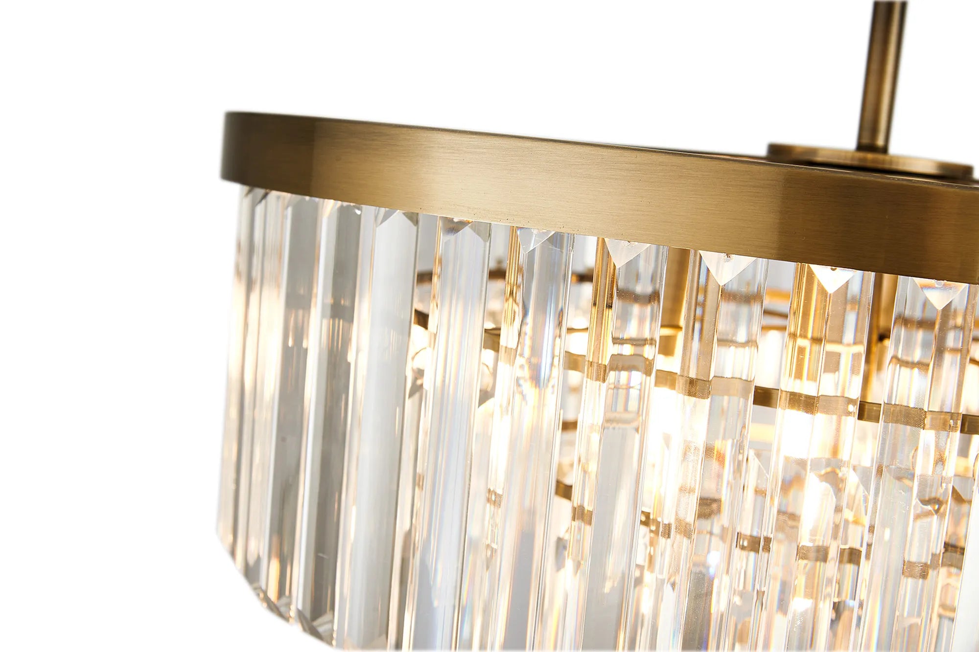 Cosette 4/5Lt Pendant/Semi Flush Ceiling Light E14- Antique Brass/Polished Nickel