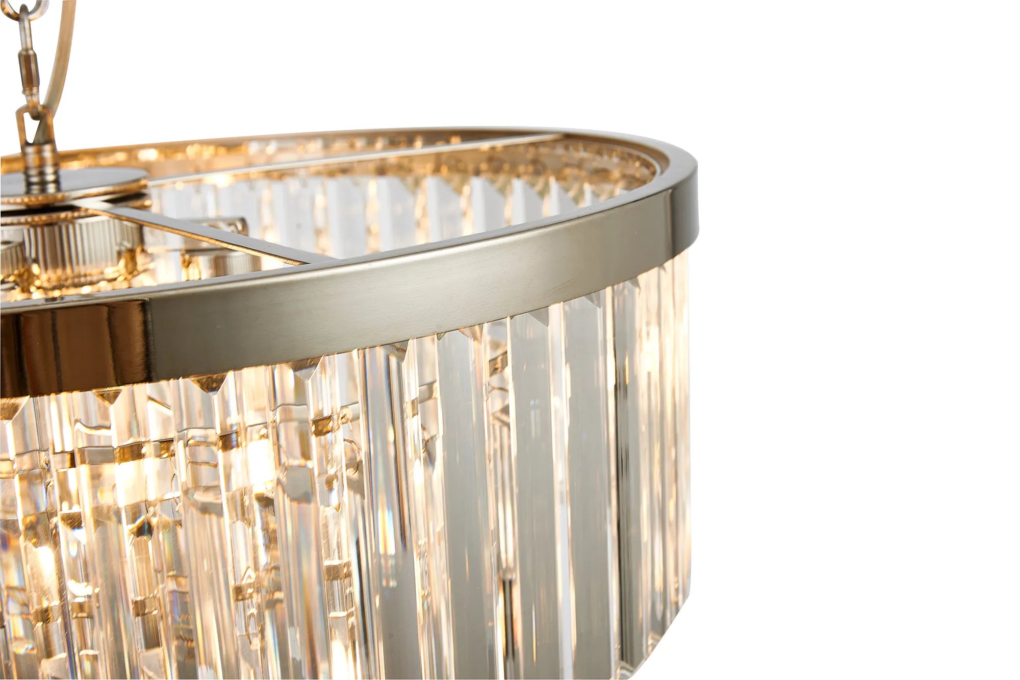 Cosette 4/5Lt Pendant/Semi Flush Ceiling Light E14- Antique Brass/Polished Nickel