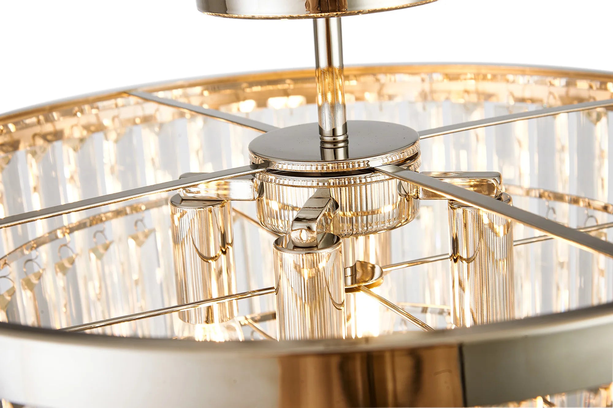 Cosette 4/5Lt Pendant/Semi Flush Ceiling Light E14- Antique Brass/Polished Nickel