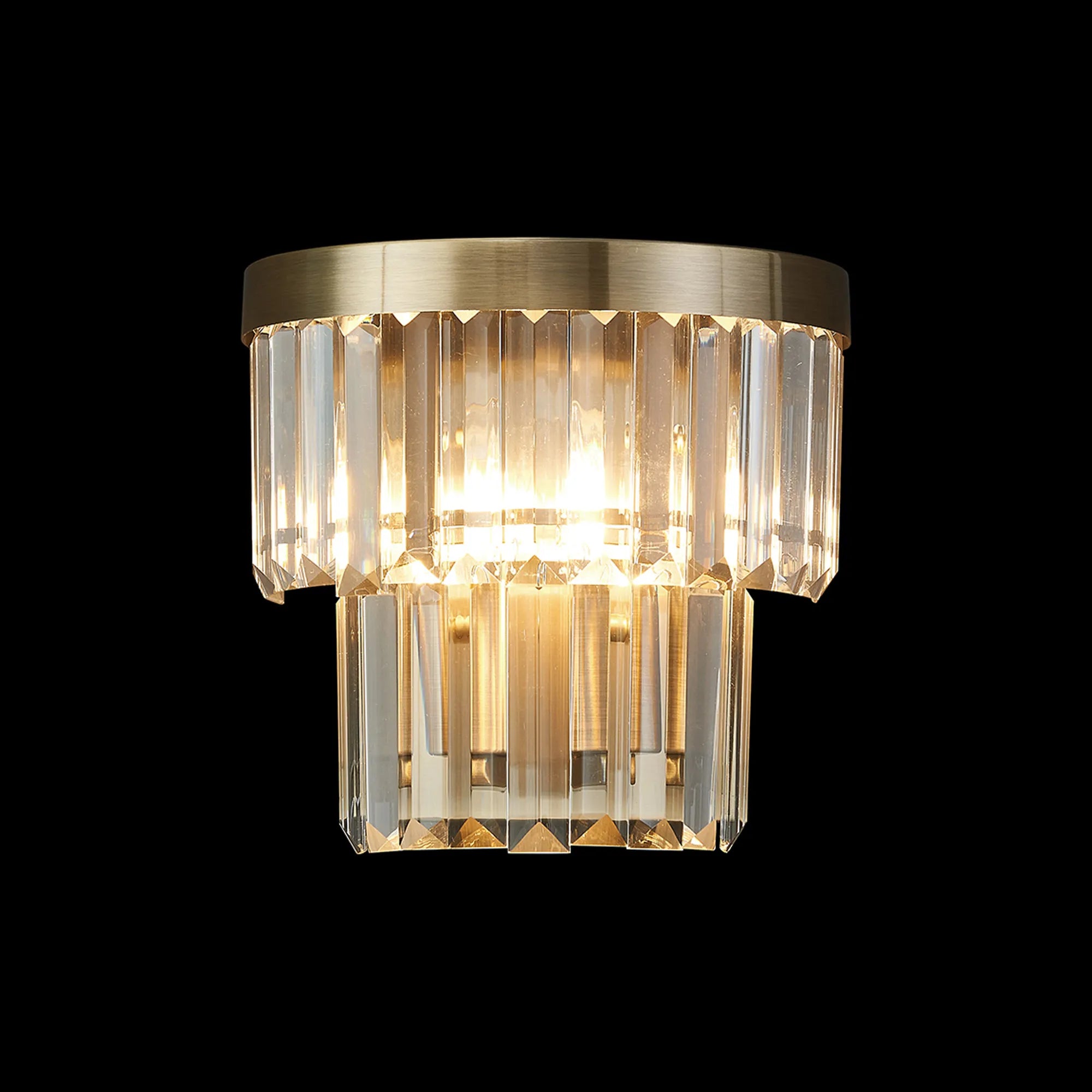 Cosette Wall Lamp, 2 Light E14- Antique Brass/Polished Nickel