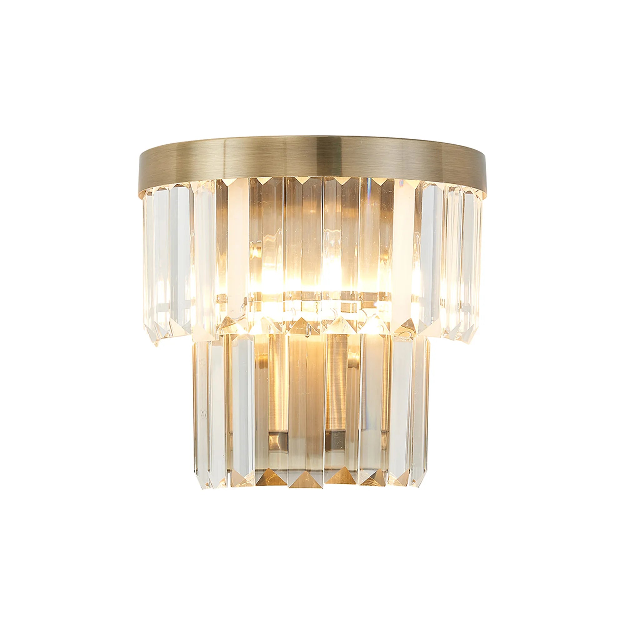 Cosette Wall Lamp, 2 Light E14- Antique Brass/Polished Nickel