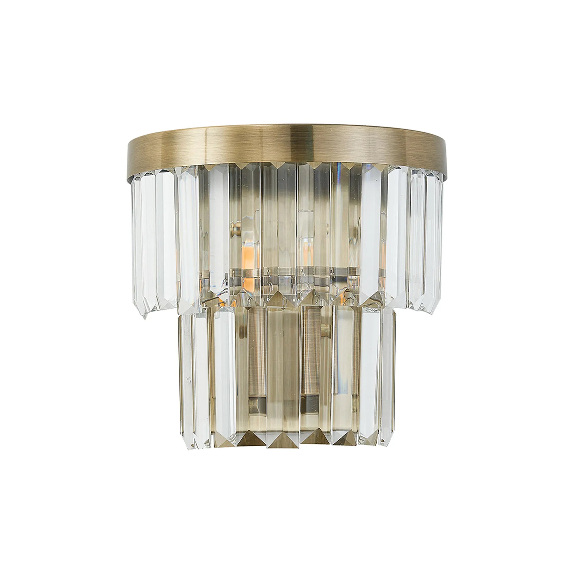 Cosette Wall Lamp, 2 Light E14- Antique Brass/Polished Nickel