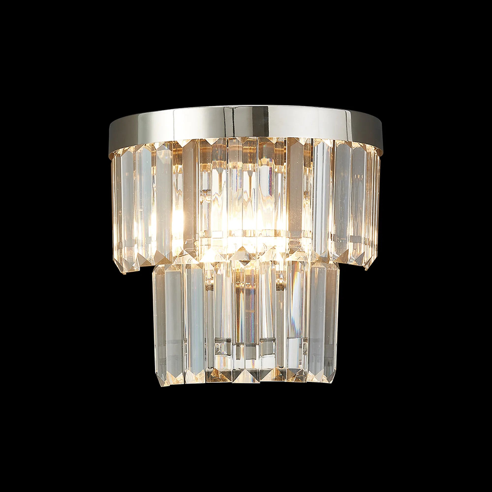 Cosette Wall Lamp, 2 Light E14- Antique Brass/Polished Nickel