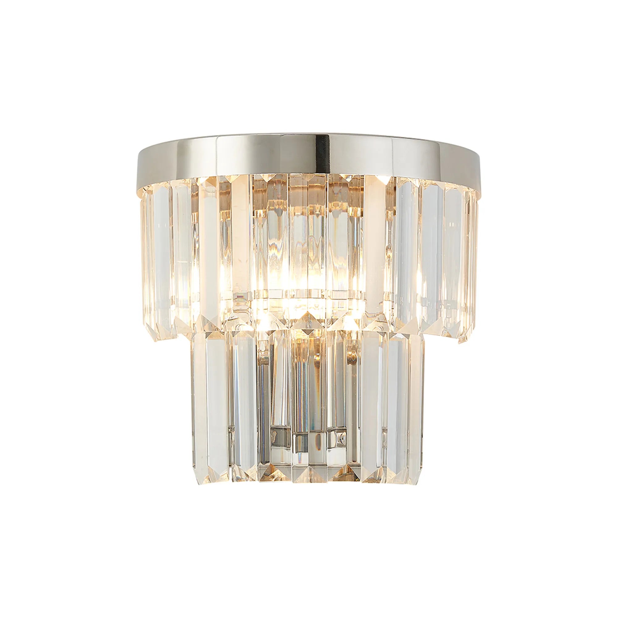 Cosette Wall Lamp, 2 Light E14- Antique Brass/Polished Nickel