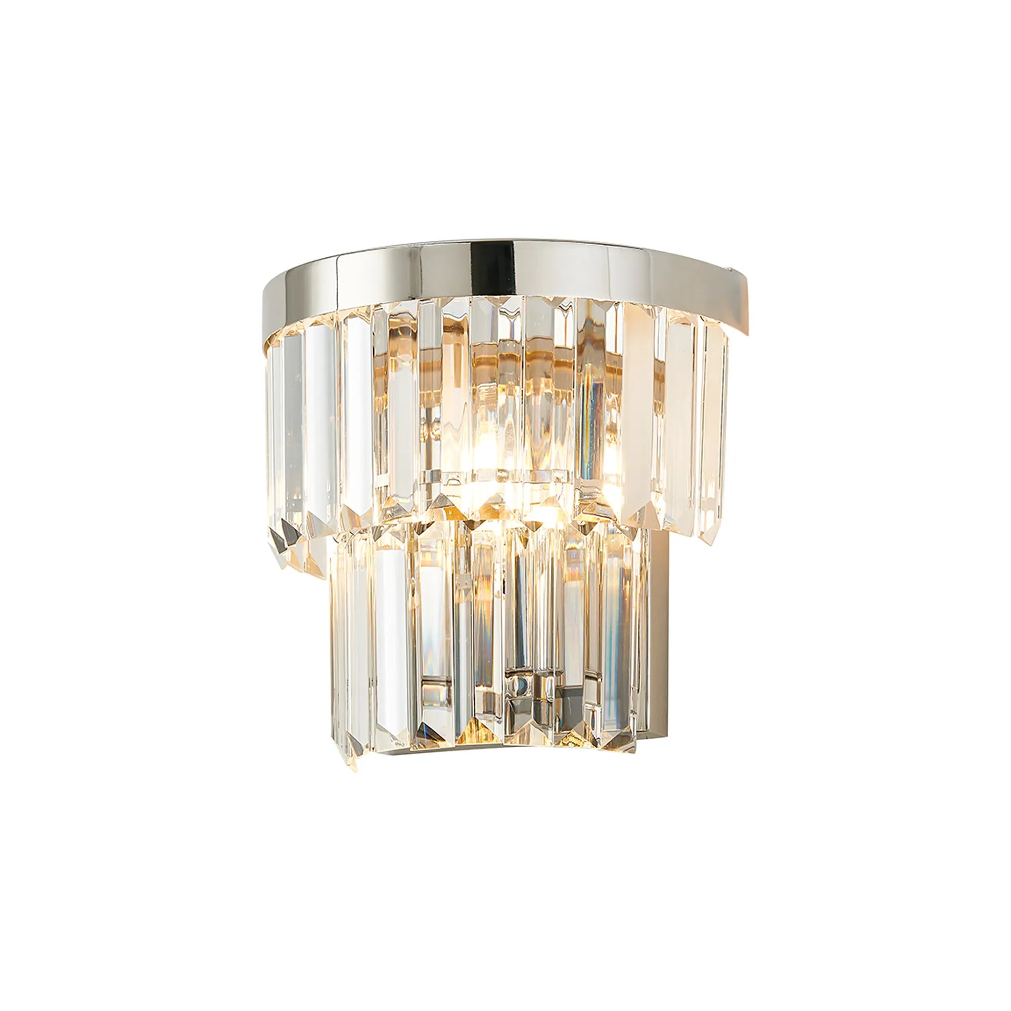 Cosette Wall Lamp, 2 Light E14- Antique Brass/Polished Nickel