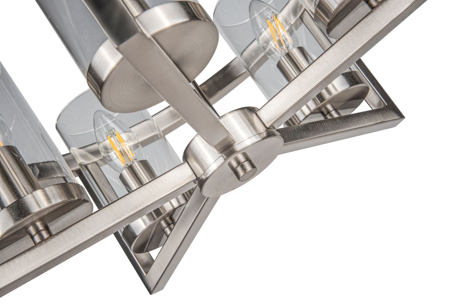 Costello 5 Light Semi Flush - Antique Brass / Satin Chrome