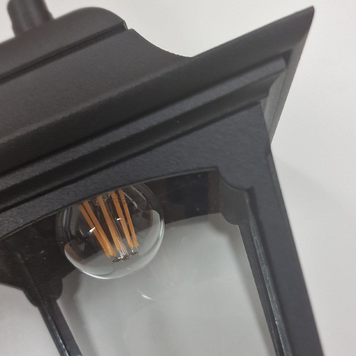 Chapel 1 Light Medium/Large Chain Lantern - Black IP44 E27