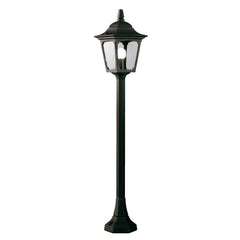 Chapel 1 Light Medium/Large Pillar Lantern - Black IP44 E27