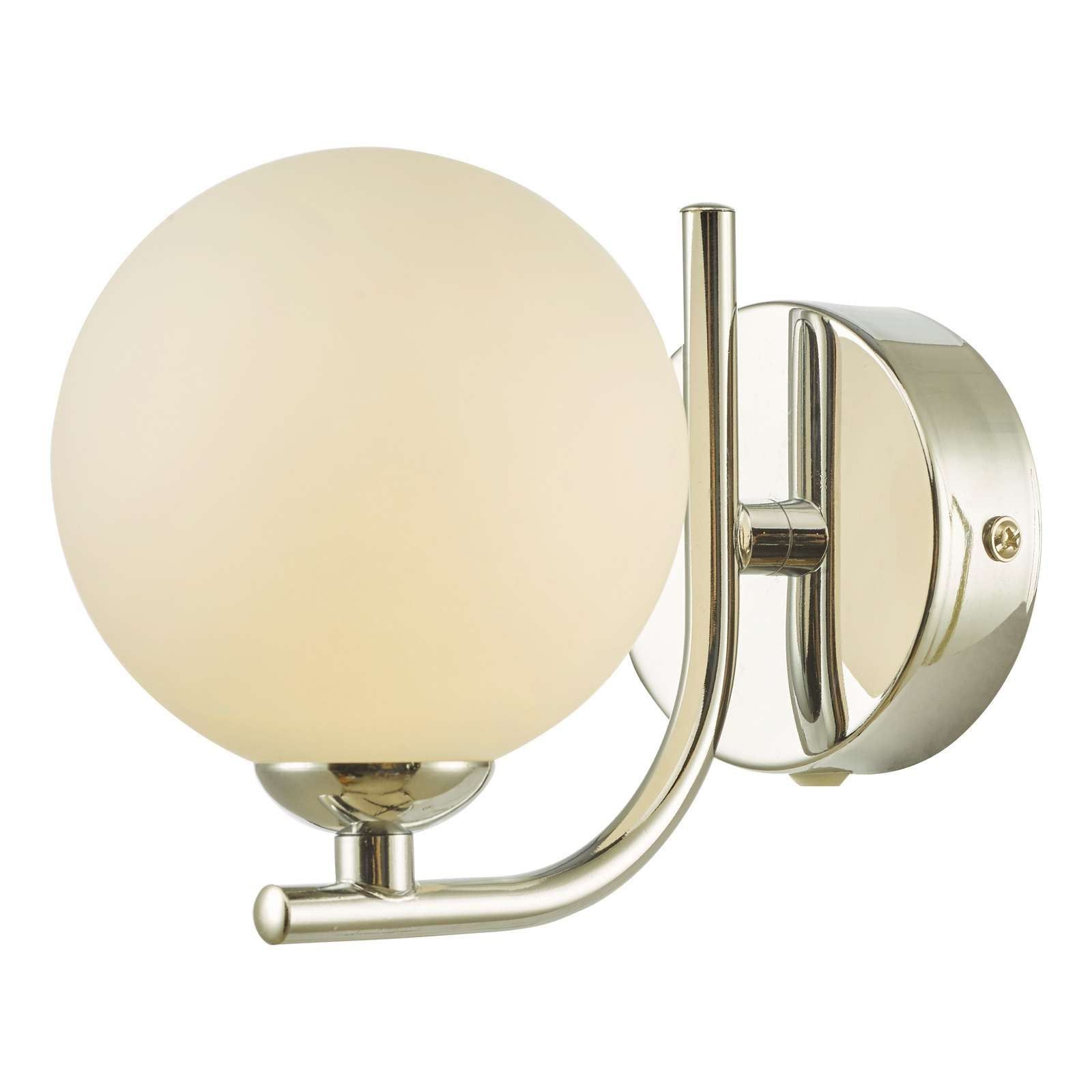 Cradle 1 Light Wall Light Polished Chrome/Matt Black-Finish Opal Glass/Smoked-Glass