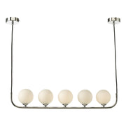 Cradle 5 Light Bar Polished Chrome Opal Glass