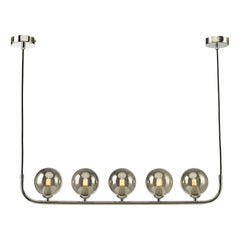 Cradle 5 Light Bar Polished Chrome Opal Glass