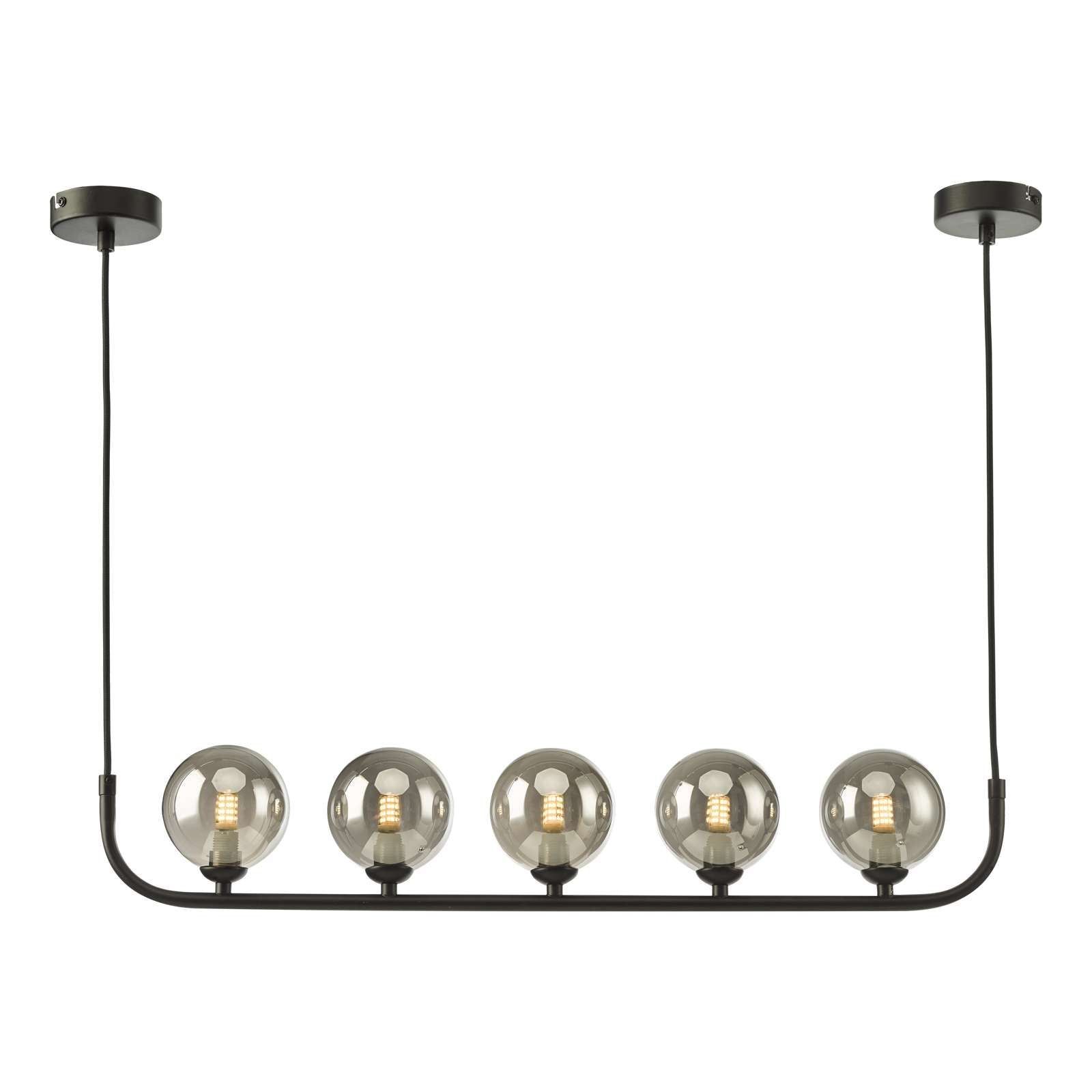 Cradle 5 Light Bar Polished Chrome Opal Glass