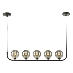 Cradle 5 Light Bar Polished Chrome Opal Glass