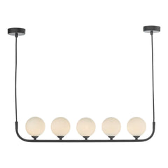 Cradle 5 Light Bar Polished Chrome Opal Glass