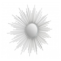 Cristal Silver Finish Wall Mirror - Cusack Lighting