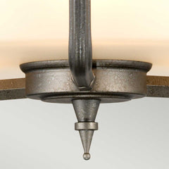 Crown 3 Light Semi-Flush/Pendant - Iron Gate E27