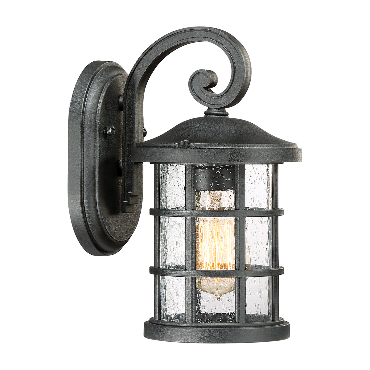 Crusade Small Wall Lantern - Earth Black Finish