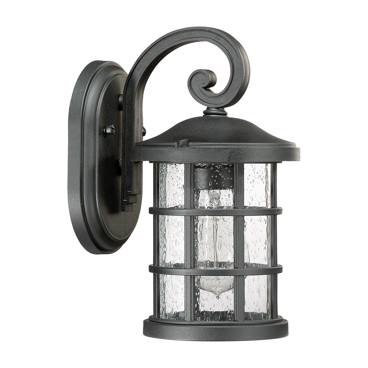 Crusade Small Wall Lantern - Earth Black Finish