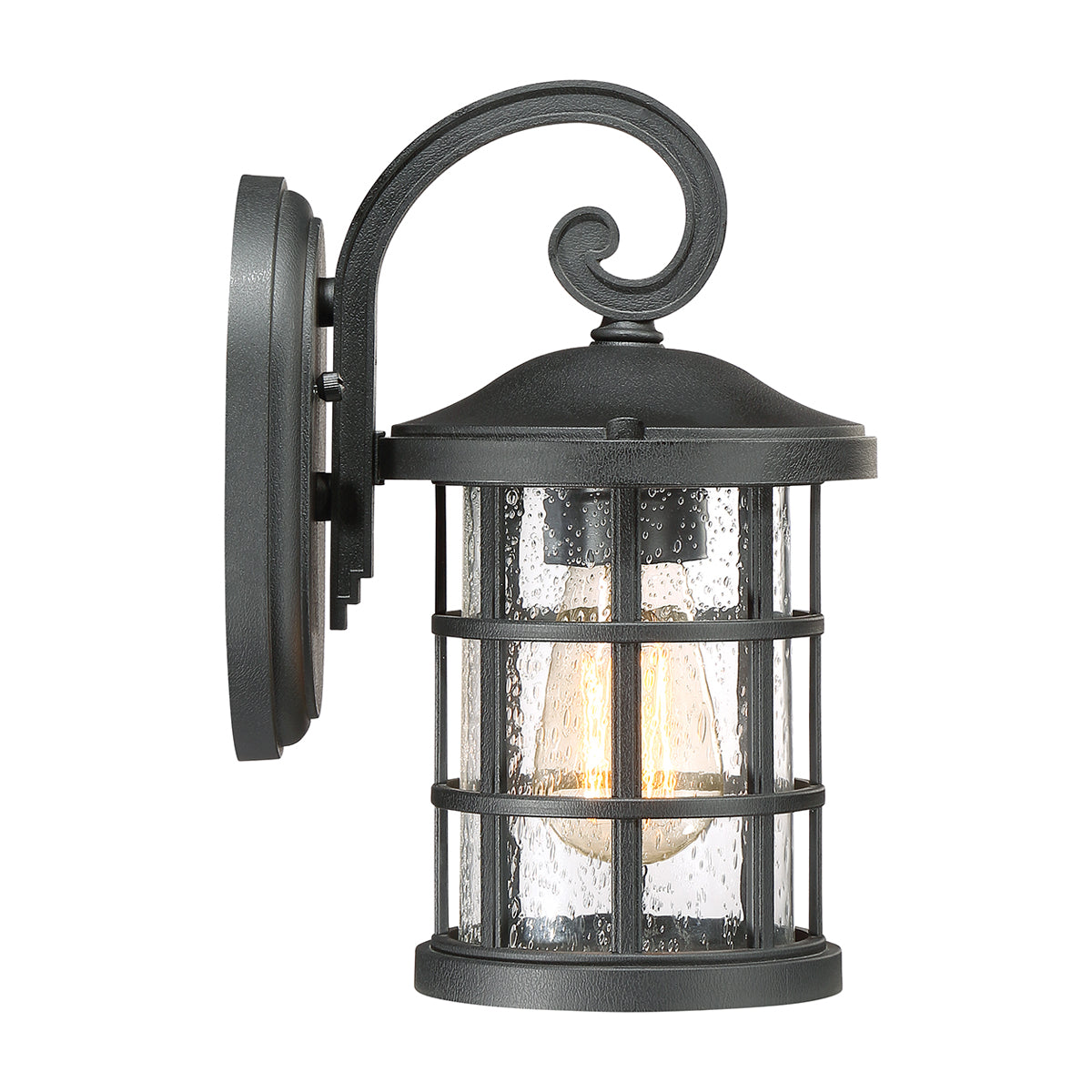 Crusade Small Wall Lantern - Earth Black Finish