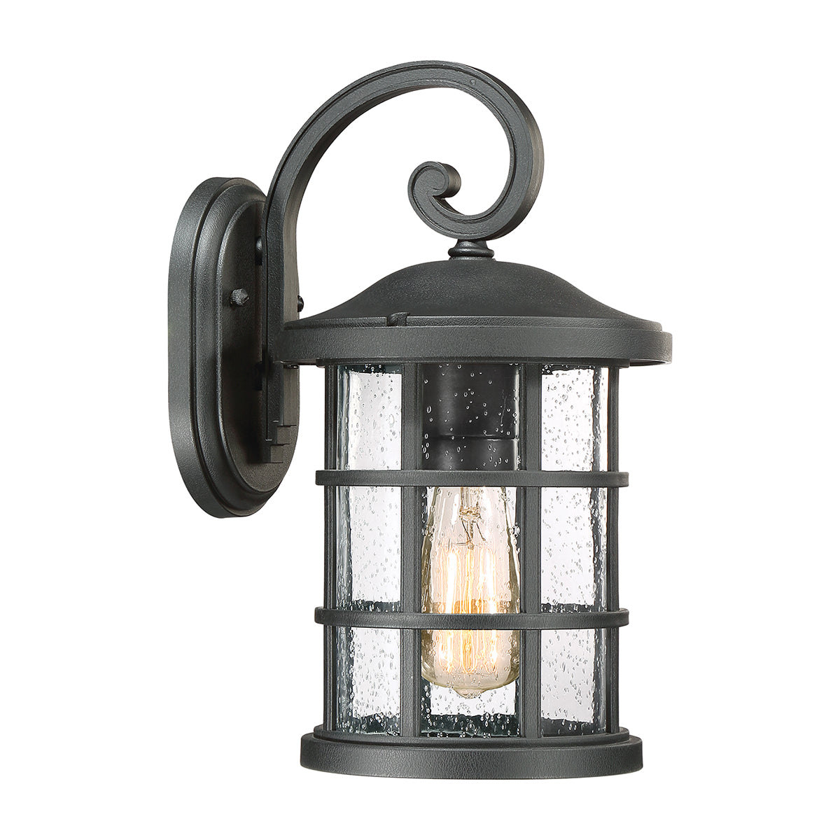 Crusade Medium Wall Lantern - Earth Black Finish