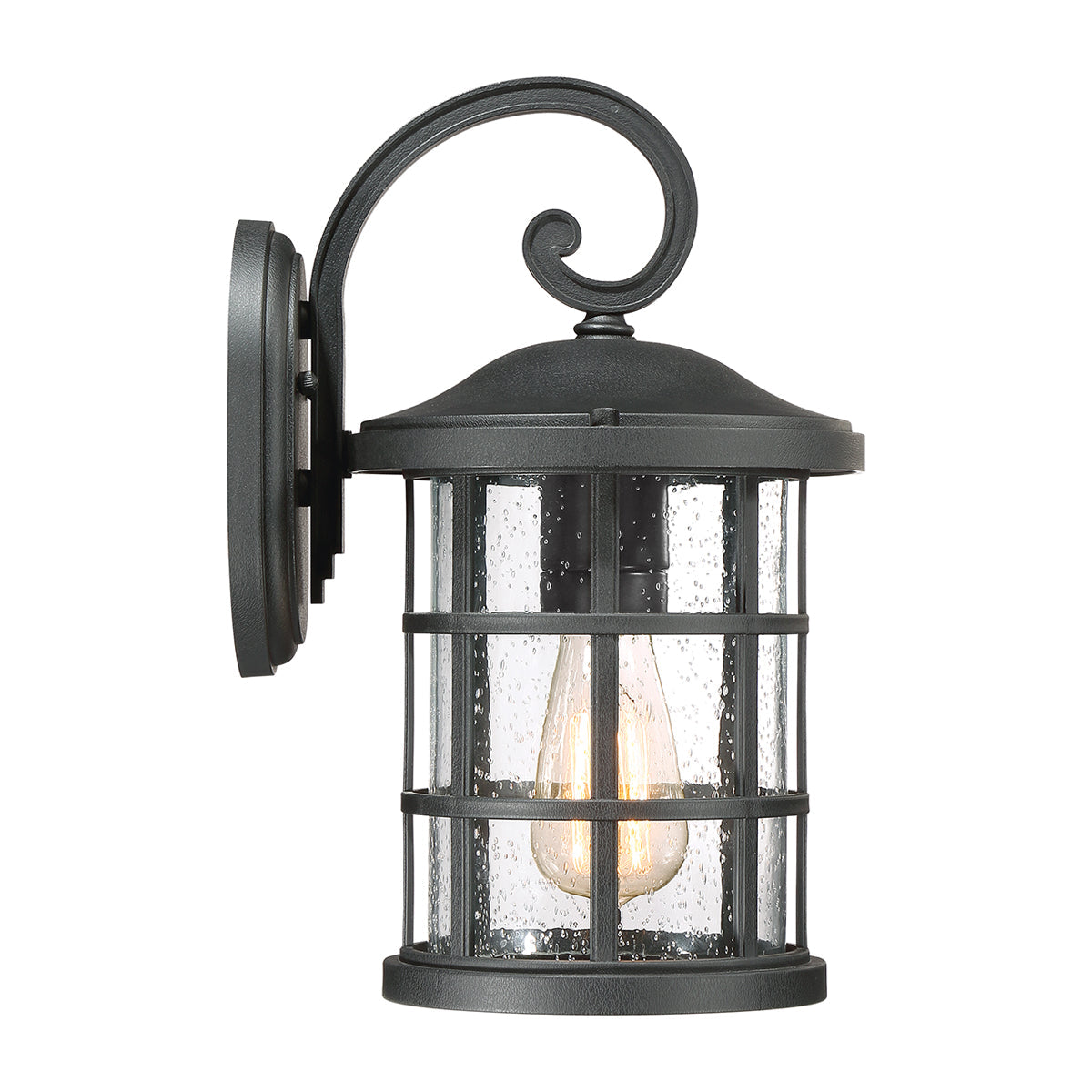 Crusade Medium Wall Lantern - Earth Black Finish