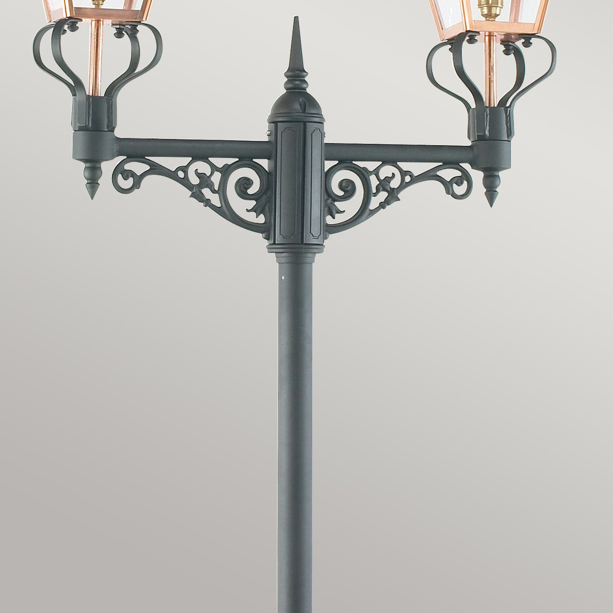 Chelsea 1/2Lt Lamp Post - Copper Black IP44  E27