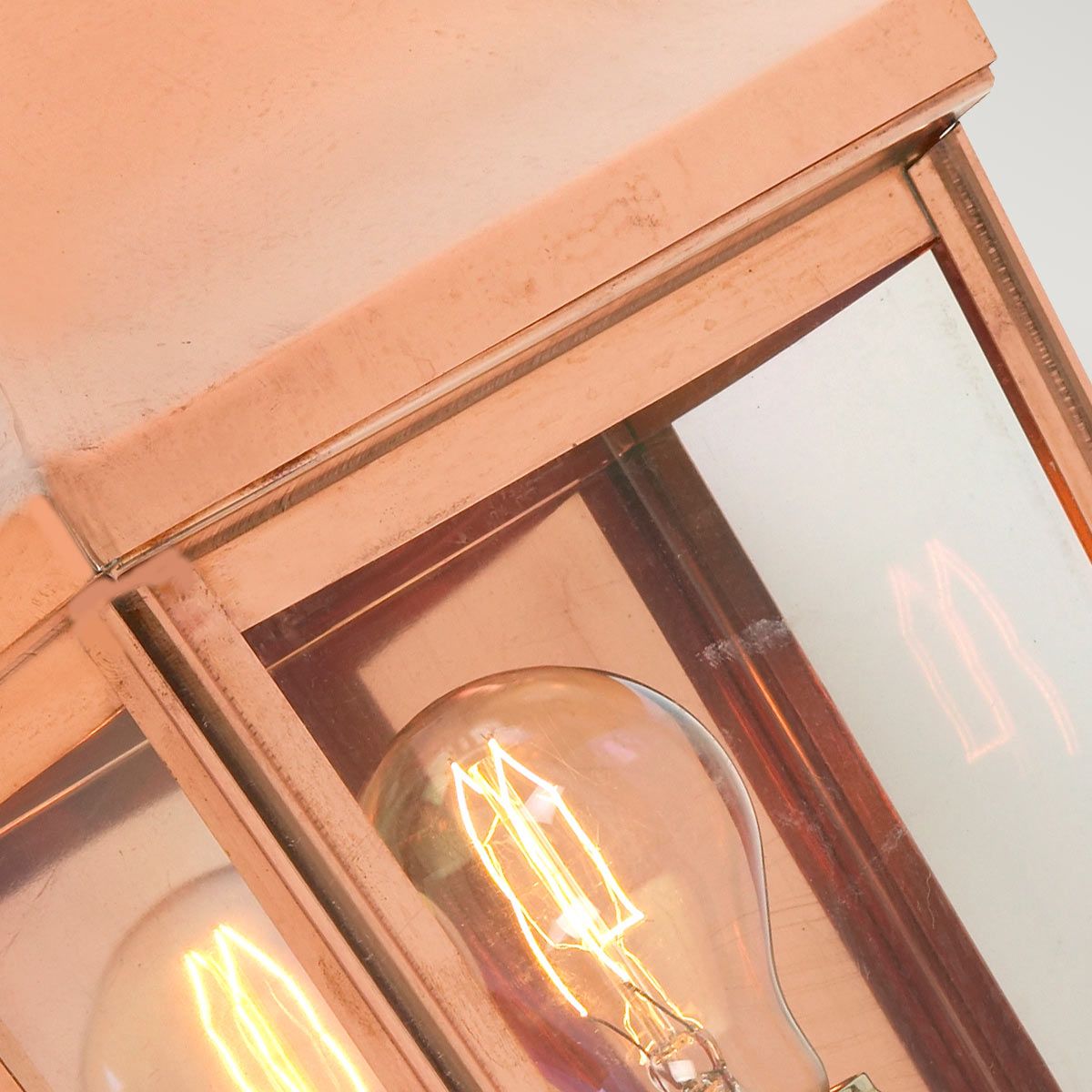 Chelsea 1 Light Small/Large Half Lantern - Copper E27 IP44