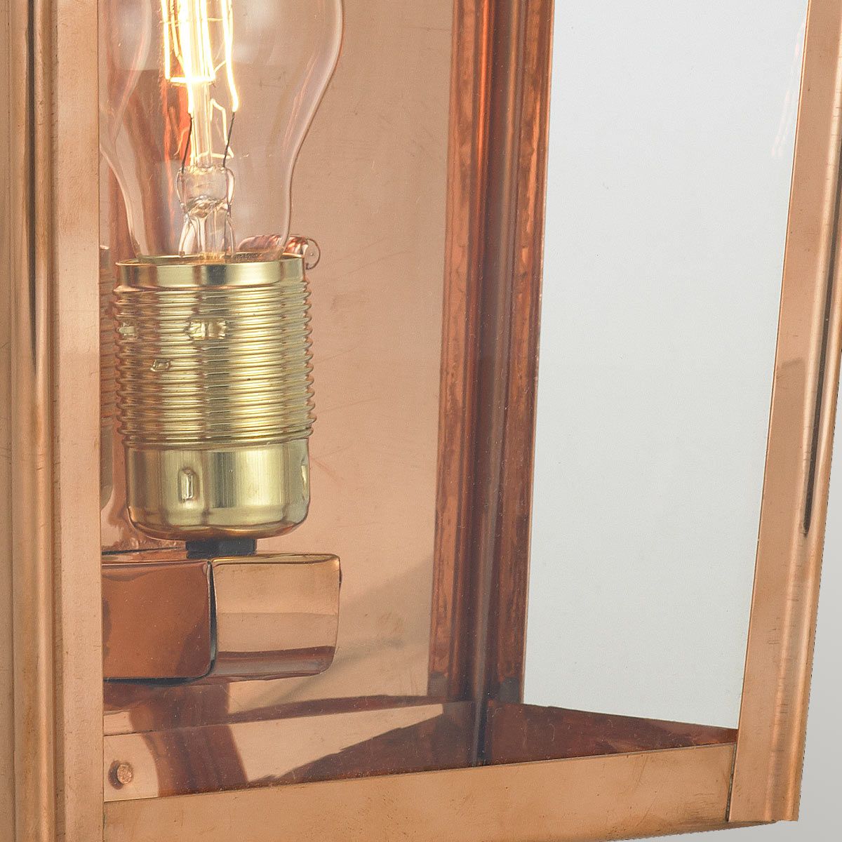 Chelsea 1 Light Small/Large Half Lantern - Copper E27 IP44