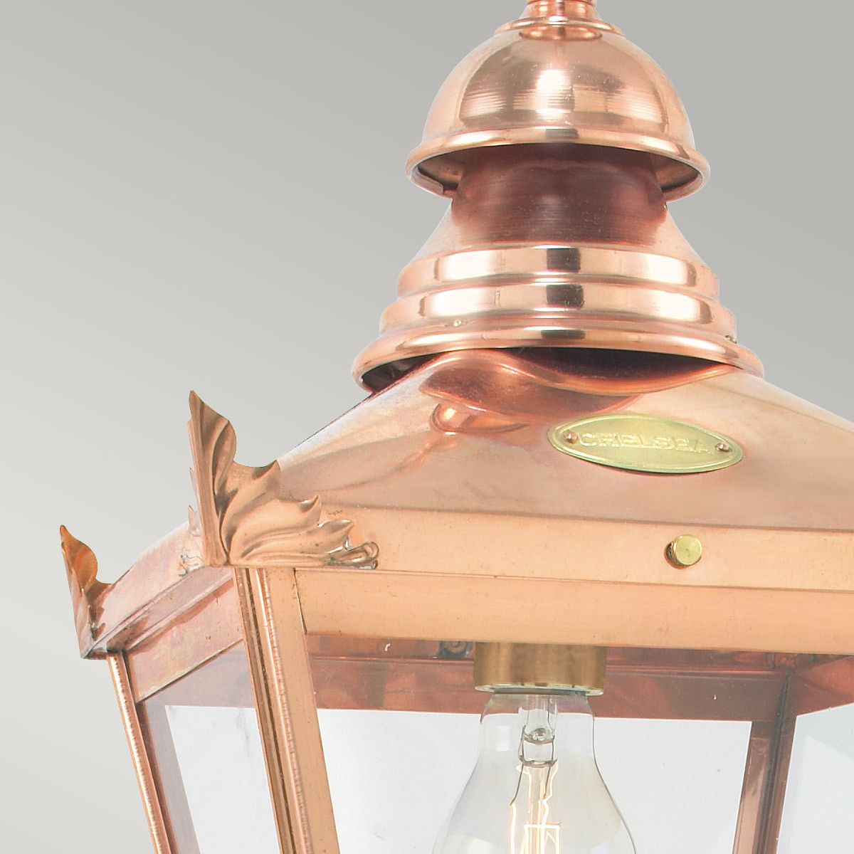 Chelsea 1 Light Chain Lantern - Copper IP44 E27