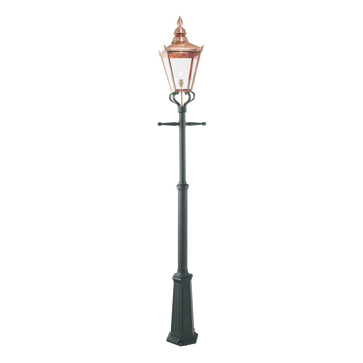 Chelsea 1/2Lt Lamp Post - Copper Black IP44  E27