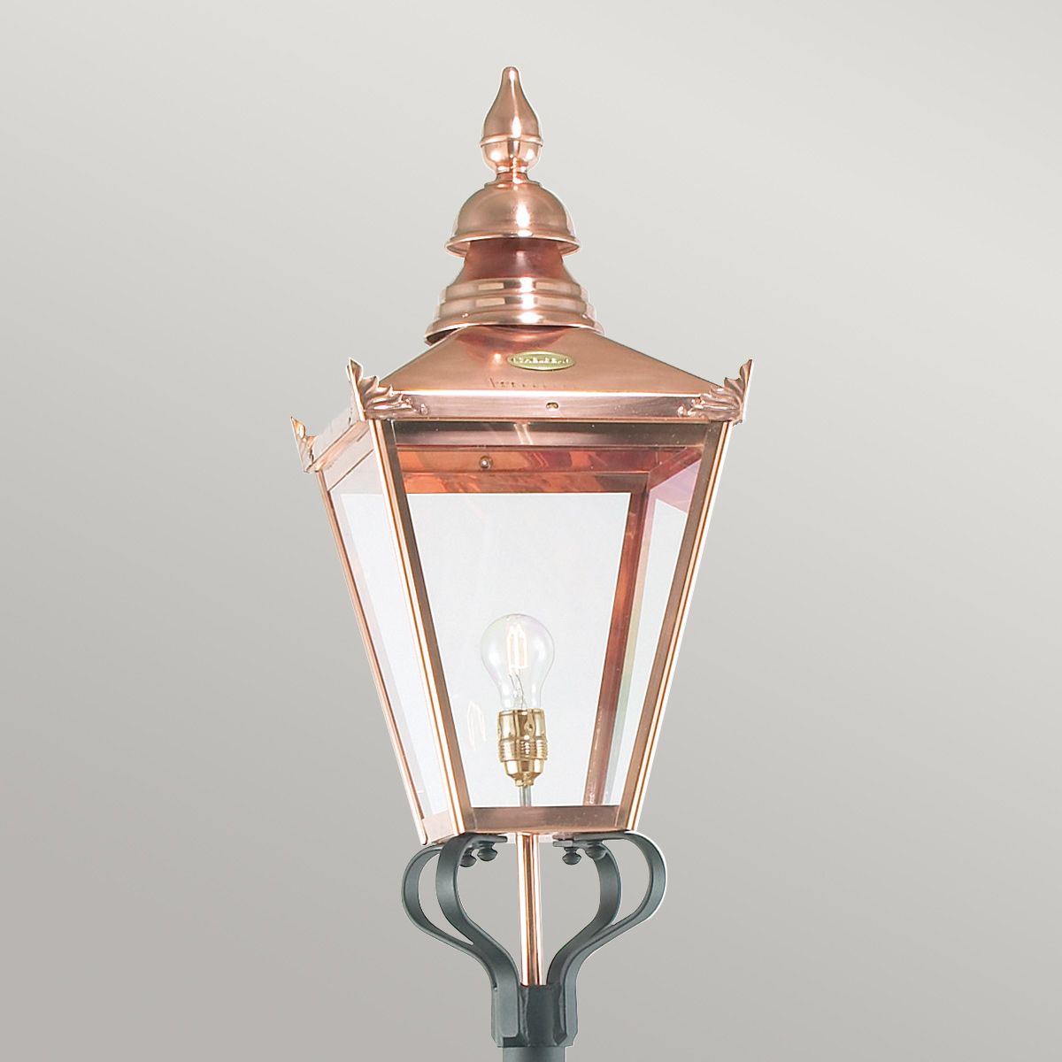 Chelsea 1/2Lt Lamp Post - Copper Black IP44  E27