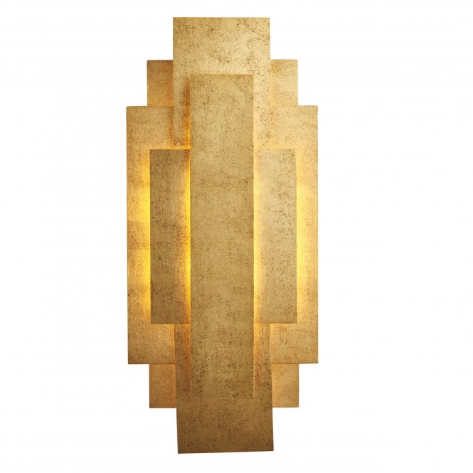 Aztec Antique Gold Leaf/Antique Silver Leaf Wall Light