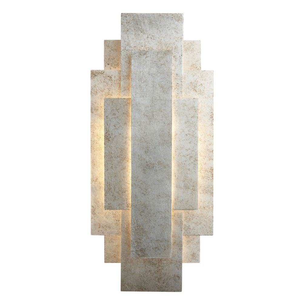 Aztec  Antique Gold Leaf/Antique Silver Leaf Wall Light
