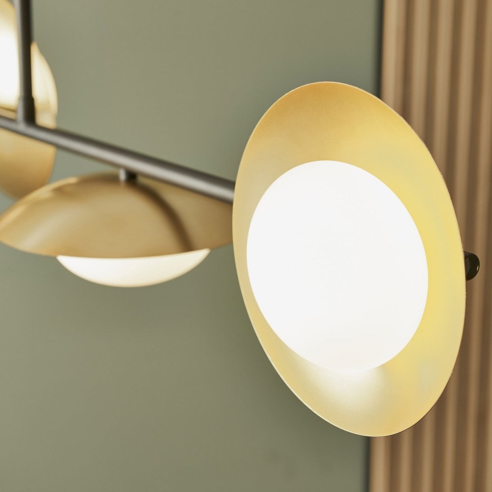 Athena 4/6 Light Pendant in Gold & Dark Bronze