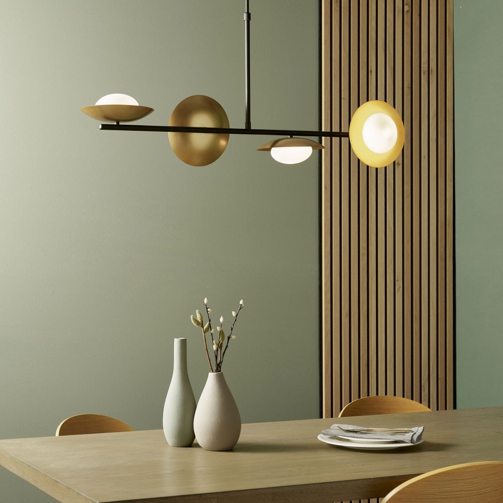 Athena 4/6 Light Pendant in Gold & Dark Bronze